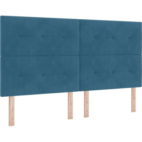 Maison Exclusive - Testiera LED con strisce LED Blu 180 cm Velluto (1/5)