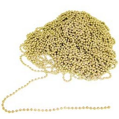 25MT CATENA A PERLINE IN OTTONE LUCIDO - ø mm.3,5