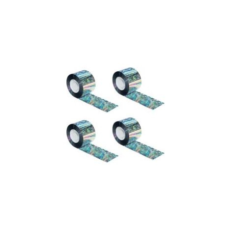 Vogelabwehrband, 4 Rollen à 2,4 cm x 80 m reflektierendes, doppelseitiges Vogelabwehrband, Taubenabwehrband, für Gärten und Obstplantagen - Crezuo