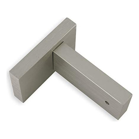 Gardinia Supporto per Tende Luxor rettangolari Satinato 8 cm, Acciaio Spazzolato (1/4)