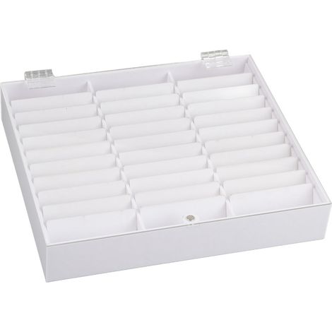 Boîte de rangement pour décorations d'ongles, boîte de rangement pour capsules d'ongles vides, boîte de présentation pour faux ongles (blanche) (1/5)