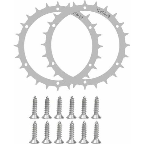 Enowelir Robot tondeuse en acier inoxydable pour modèle Worx S/M Amélioration de la traction pour robot tondeuse à gazon - Taille de roue 170 mm 14x vis en acier inoxydable Pointes pour accessoires ro (1/4)