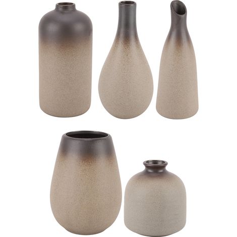 5Pcs Mini Vases Céramique Tendance Simples Décoration Ornements Bureau Maison (1/5)