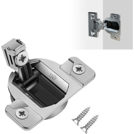 4PCS 110 Degree Cabinet Door Hinges - Replacement for Blum Compact 33 Self-Closing Hinges, Adjustable Screw Design for Open/Standard Cabinets, Durable Soft-Close Steel (1/5)
