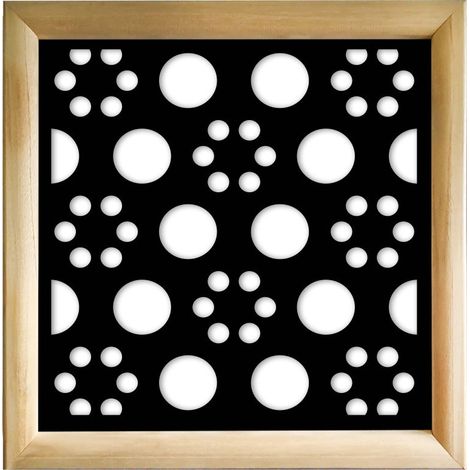 POINTS - Modules décoratifs en bois et PVC - Dimension : 98x98 cm - Couleur : noir
