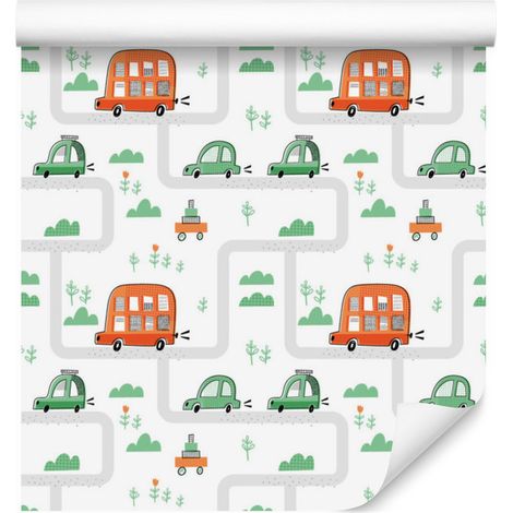 Tapete mit skandinavischem Automotiv für Wohn- und Schlafzimmer, 50 x 1000 cm (1/5)