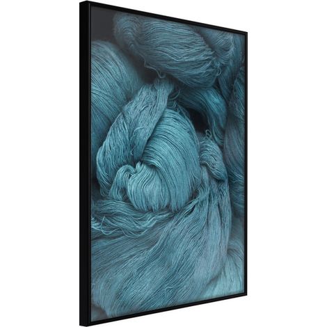 Affiche Murale Encadrée "Blue Skein" 40 x 60 cm Noir