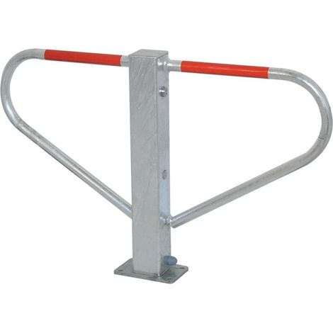 Schake Parkplatzsperre H500xB800 mm verzinkt mit Profilzylinder zum Aufdübeln (1/3)
