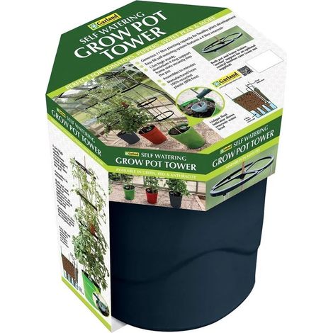 Garland Self Watering Grow Pot Tower 11 Litre - Anthracite (1/3)
