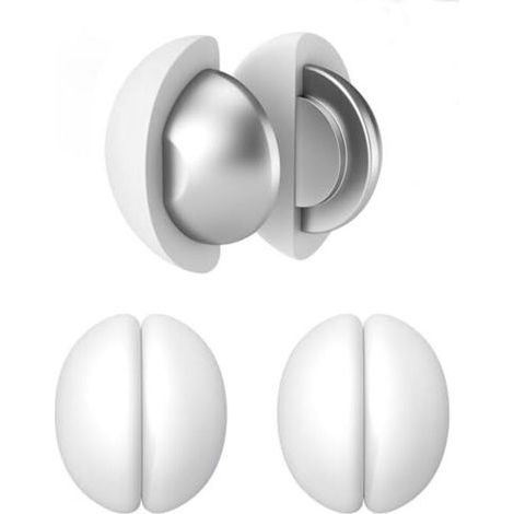 Poids magnétiques pour rideau de douche, bas alourdi avec revêtement en silicone antirouille, empêche le rideau de douche de bouger avec le vent, convient pour rideaux et nappes (blanc, 3 paires) (1/5)