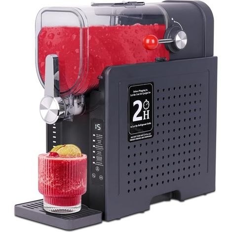 Machine à boissons glacées 1.6 L, granités machine à desserts glacés, refroidissement rapide par compresseur,6 programmes,cocktails glacés,frappés,margaritas,milkshakes et jus glacés (1/5)
