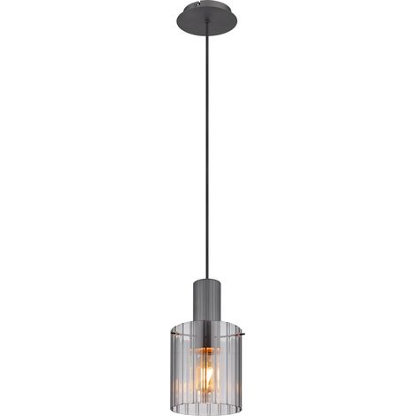 Globo - suspension - TULIVAR - noir - verre - Ø 18cm - E27 - (1/4)