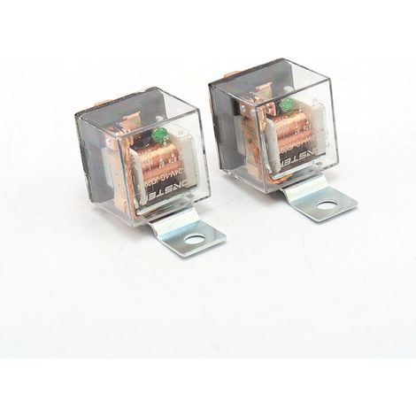 Relais à double contact transparent 80A 12V/24V, relais automobile inverseur normalement ouvert 60A, relais inverseur normalement ouvert à double contact transparent 80A-24V 5 broches.
