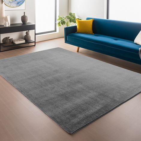 Tapis Plush Joy - 240 cm x 340 cm - Gris Foncé - Ultra Doux et Antidérapant (1/5)