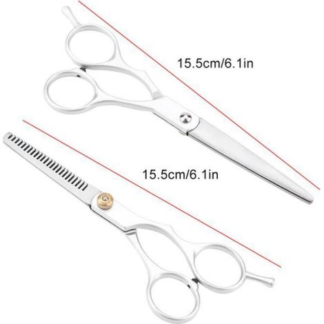 Ciseaux De Coupe De Cheveux - Acier Inoxydable - 15,5 Cm - Pour Tous Types De Cheveux - 1 Pièce (1/4)