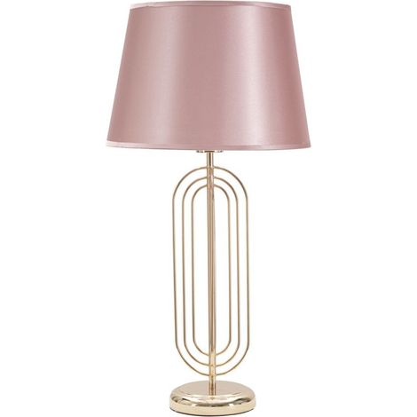Lampe à Poser Design en Métal "Krista" 64cm Rose & Or (1/5)