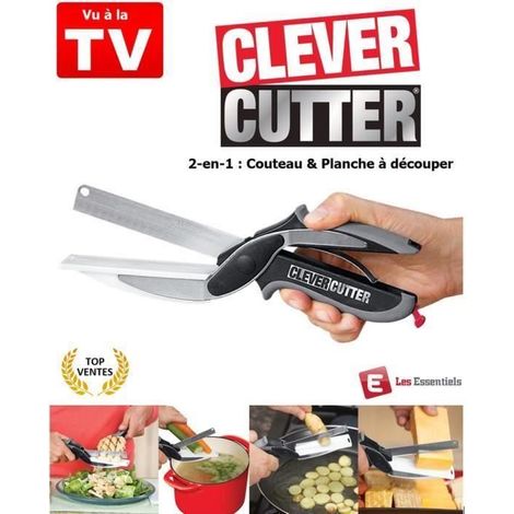 Clever cutter, remplace vos couteaux et planche à découper. Ciseaux alimentaire, facile d'utilisation (1/4)