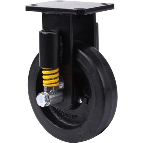 rueda fija  17hlse150-hgb suspension hierro-goma negra natural eje bolas (1/2)