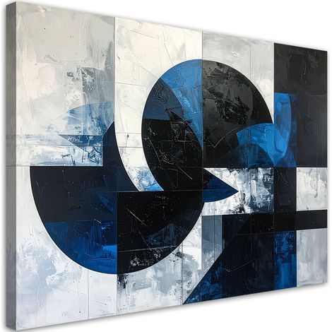 Wandbild Abstrakte Kreise Formen blau 90x60 cm