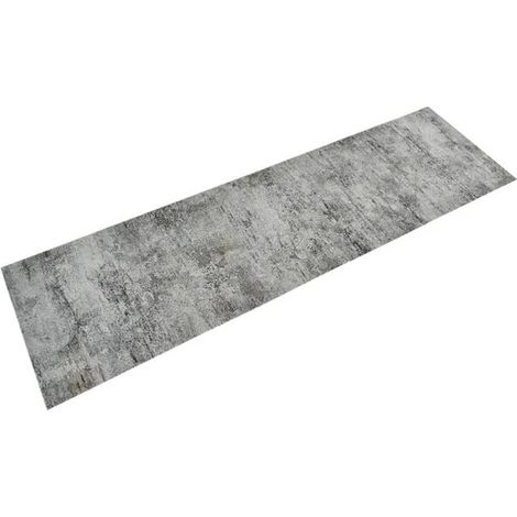 Tapis de cuisine lavable, motif béton, 45 x 150 cm, en velours (1/5)