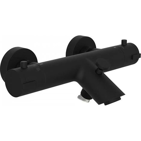 Miscelatore a parete nero opaco - Valvole in ceramica - Sistema incassato - MIT/LON/BAI/N