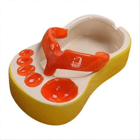 Novel french fries assiette drôle slipper forme céramique alimentaire boats french fry tasse support pour restaurant (1/5)