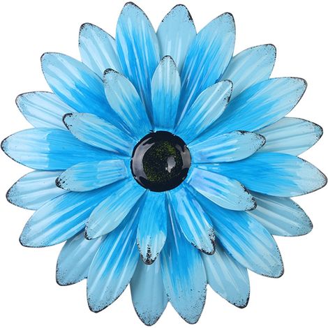 Décoration Murale Fleur Métal - Motif Tournesol - Style Rustique Ferme et Bohème - Pour Intérieur et Extérieur - 1 Pièce (1/3)