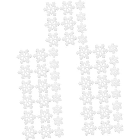 Accessoires En Résine Flocon De Neige Décoration Motif Flocon De Neige Instantané Fenêtre Flocon De Neige S'accroche Trousse Artificiel Plastique Blanche (1/5)