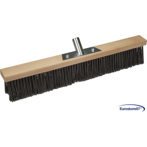 Scopa spazzolone industriale con setole nylon rigide  supporto legno cm 40 x 8 (1/4)