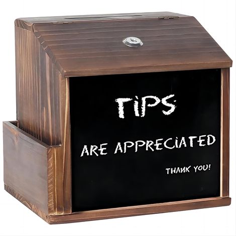 Boîte À Suggestions Bois: Urne de Mariage Champêtre avec Tableau Noir Boîte à Donation Murale avec Fente et Serrure Boite à Idées pour Entreprise (1/5)