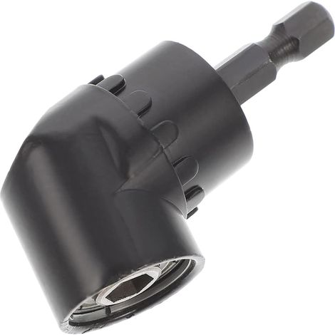 Adaptateur d'Angle 105° à Queue Hexagonale en Acier Noir Se Fixe sur Perceuse sur Batterie, Compatible Clés à Douille, Design Unique, pour Vissage (1/5)