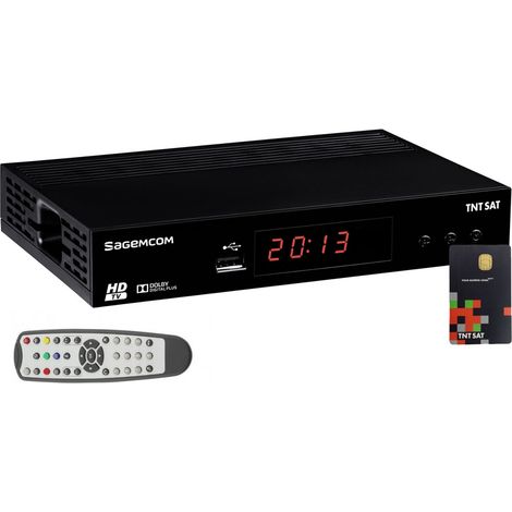 Sagemcom Récepteur TV Satellite HD + Carte d'accès TNTSAT V6 Astra 19.2E 2181