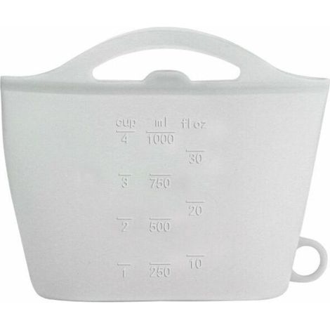Sacs zippés en silicone, sacs en silicone pour aliments ou ustensiles, sacs de congélation réutilisables - 1000ml - vert