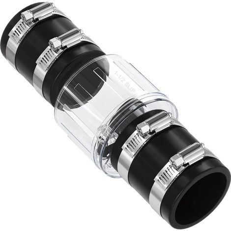 Clapet anti-retour silencieux 1-1/2 pour pompe de puisard avec clapet à ressort, pour 1 1/2 tube (1/5)