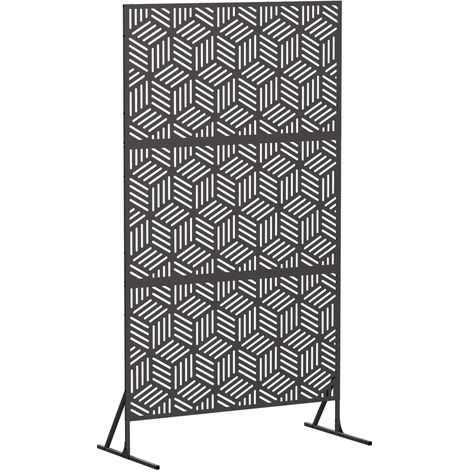 Sichtschutz 100 x 50 x 180 cm Stahl Schwarz vidaXL