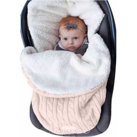 Gigoteuse Bébé - Doublure Polaire - Extérieur Tricot - Fermée Sur Trois Côtés - Pour Nouveau-Né À 3 Mois - 1 Pièce (1/3)
