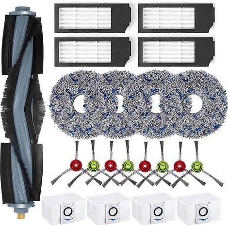 Pièces détachées pour aspirateur robot Ecovacs Deebot X1 Omni X1 Turbo : brosse principale, filtres HEPA, lingettes de nettoyage, sacs à poussière. (1/5)
