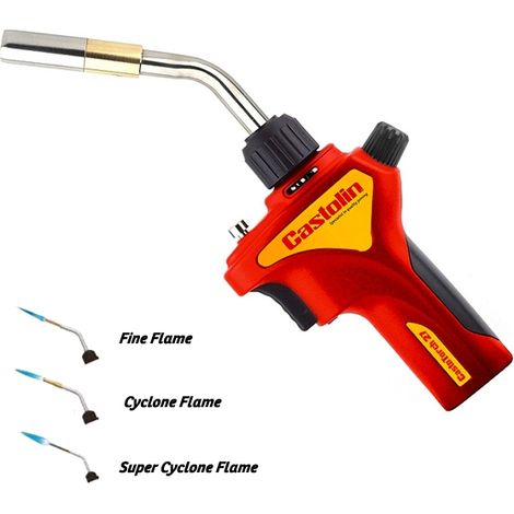 Castolin – Chalumeau soudeur CT27 – Kit avec 3 bruleurs pour brasage – Autonomie 2h – Température de flamme 2100°C – Utilisation en toutes positions
