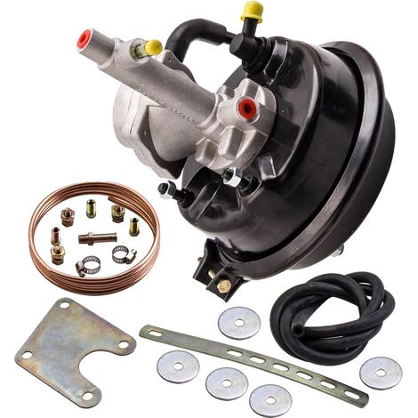 Bremskraftverstärker Servo-Bausatz, Hochwertiger Stahl, 12,5 x 8,0 x 4,0 Zoll, Kompatibel mit 4-Rad-Trommelbremsen, Arbeitet bei 820 PSI, 15 lbs (1/5)