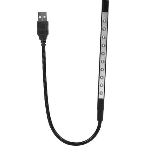 5V Flexible Mini-USB-LED-Leselampe/Taschenlampe für Laptop, PC, Computer, Tastatur, Schwarz (1/5)