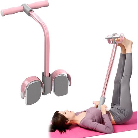 Entraîneur Abdominal, Appareil d'entraînement Sit-up, Musculation, Extenseur, Entraîneur Complet du Corps pour la Maison, Cordon élastique 6 Tubes Multifonctionnel, équipement de Fitness pour la Maiso (1/5)