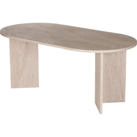Esstisch aus Holz "Sablin" - 180 x 89 x 75 cm - Travertin