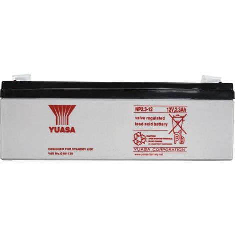 Yuasa NP2.3-12 Batterie AGM 12V 2.3Ah Schwarz