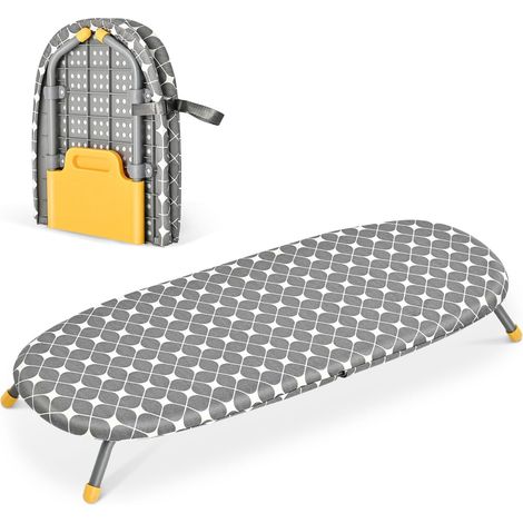 Planche à Repasser Pliable, compacte, Jaune Pieds antidérapants stables, idéale pour la maison, les dortoirs et les voyages (1/5)