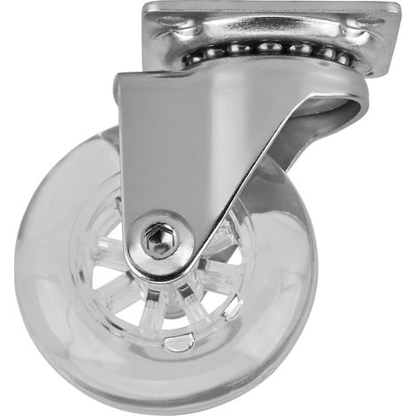 Möbelrolle SWIFT Ø 50 mm Tragkraft bis 35 Kg je Rolle Transparent ohne Feststeller
