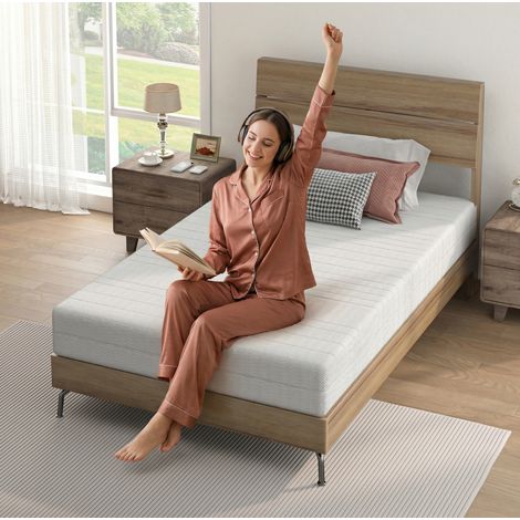 Matelas en mousse froide 120 x 200 cm, 16 cm, noyau D25, housse 3D respirante OKMYHOME (1/5)