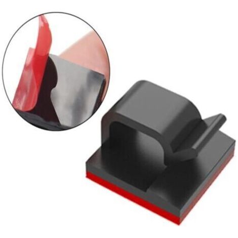Fascette adesive per cavi, fermacavi, organizzatori di cavi elettrici, fascette adesive 3M resistenti, organizzatori di cavi, fascette per cavi per TV, PC, laptop, ufficio, casa (100 pezzi)