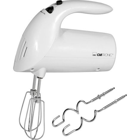 Batteur à main - CLATRONIC - HM 3014 Blanc - 5 niveaux de vitesse - Acier inoxydable (1/5)