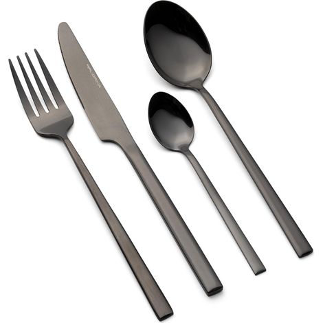 Set de Couverts de Table en Acier Inoxydable 24 Pièces pour 6 Personnes Menagere Ensemble Complet de Fourchettes, Couteaux, Cuillères de Table, Cuillères à Thé (1/3)