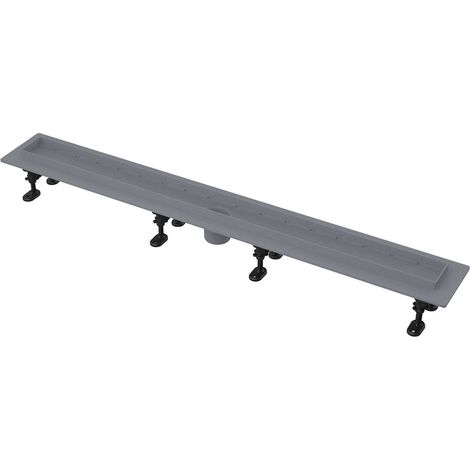 Alca Canaletas de desagüe - Canaleta de ducha Optimal 65 cm, con borde para rejilla perforada o inserción en baldosas, sin tapa antiolores APZ2012-650 (1/3)